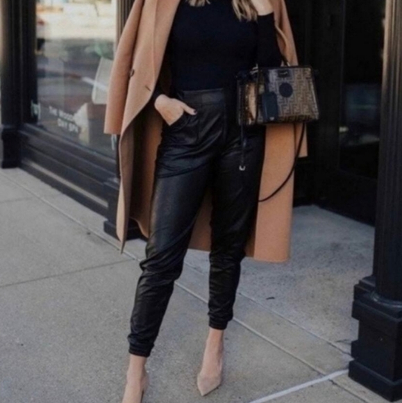 SPANX Faux Leather Joggers